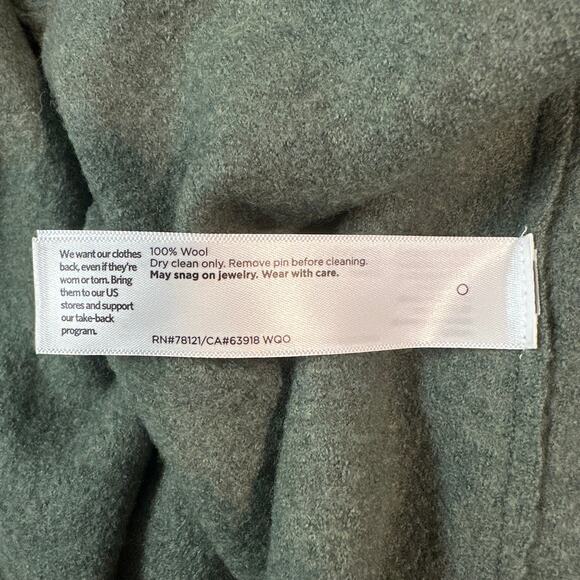 Eileen Fisher Lightweight Boiled Wool Coat Cardigan Longline Jacket Sweater - Picture 12 of 13